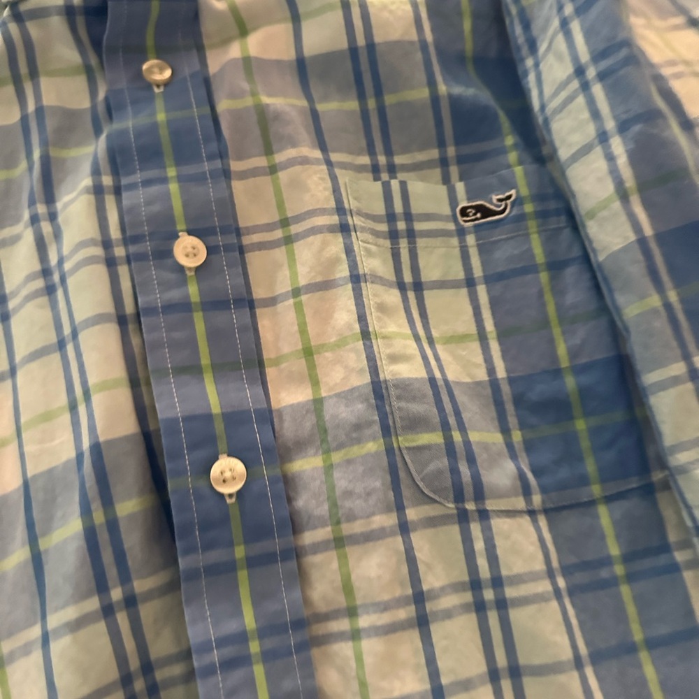 Mens vineyard vines button up short sleeve size large